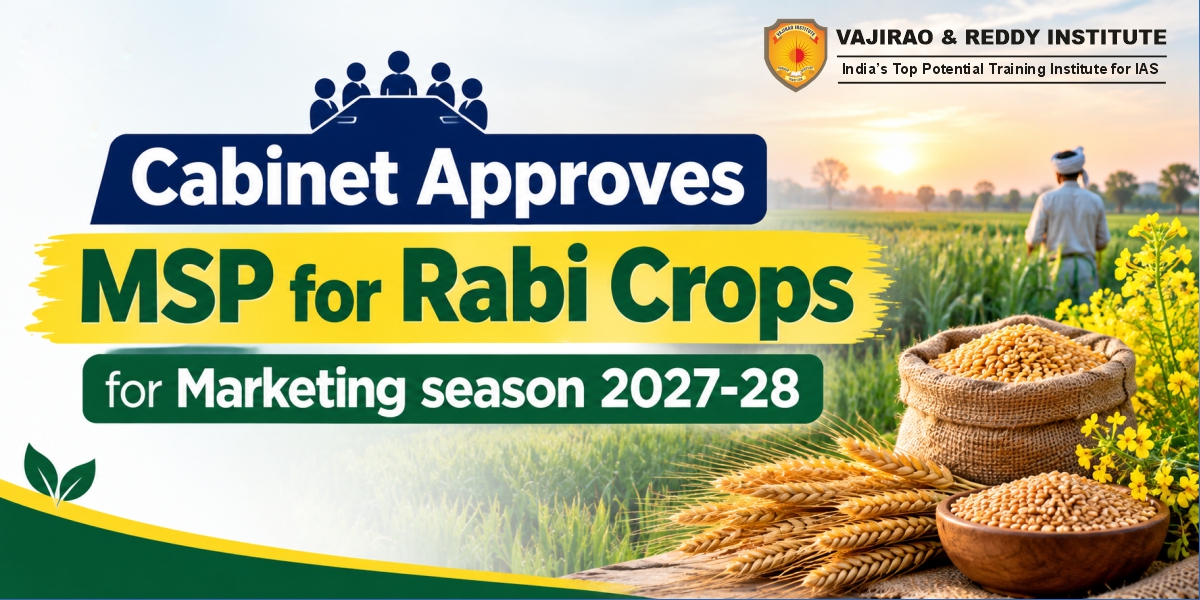 Cabinet Approves MSP for Rabi Crops for Marketing season 2027-28
