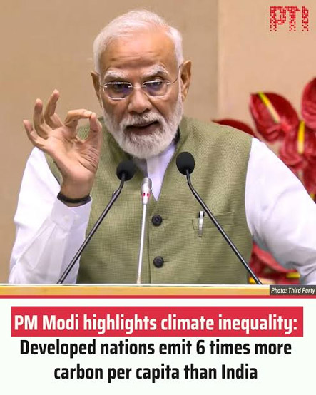 PM Modi highlights climate inequality