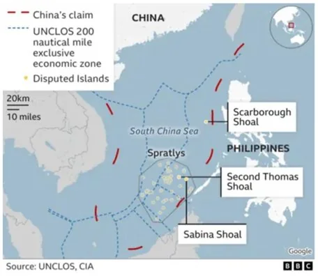 China Philippines Dispute Over Sabina Shoal explained for UPSC