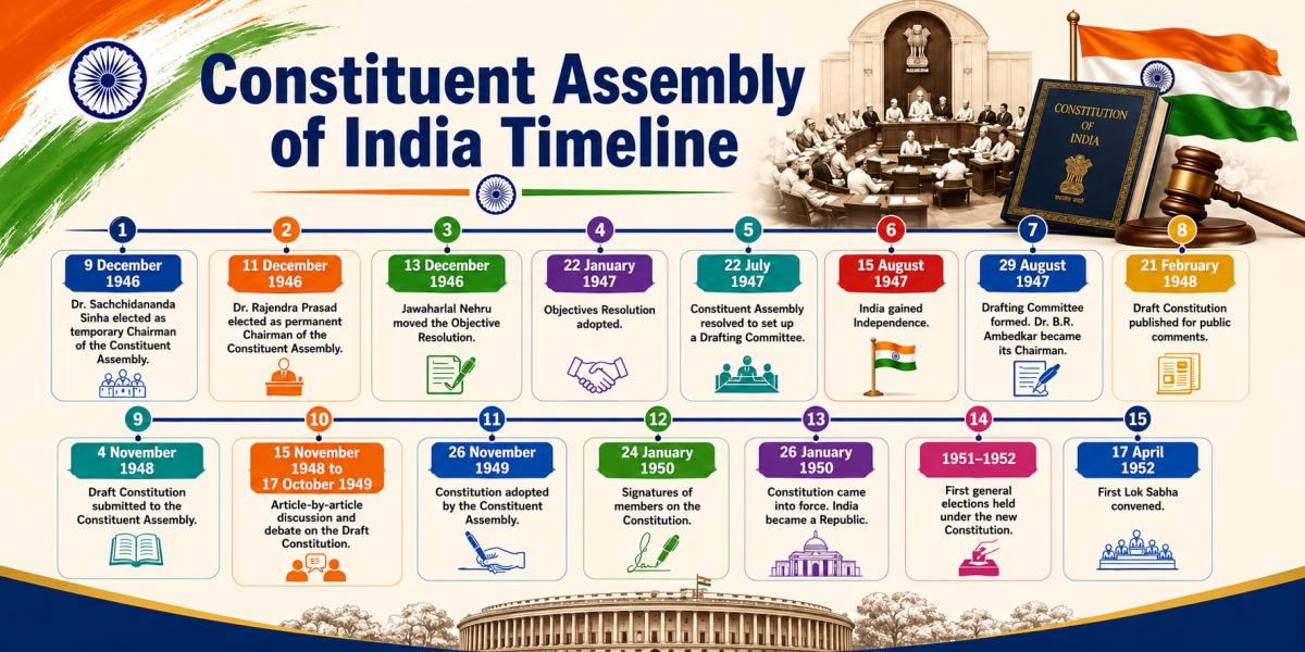 Constituent Assembly of India Timeline