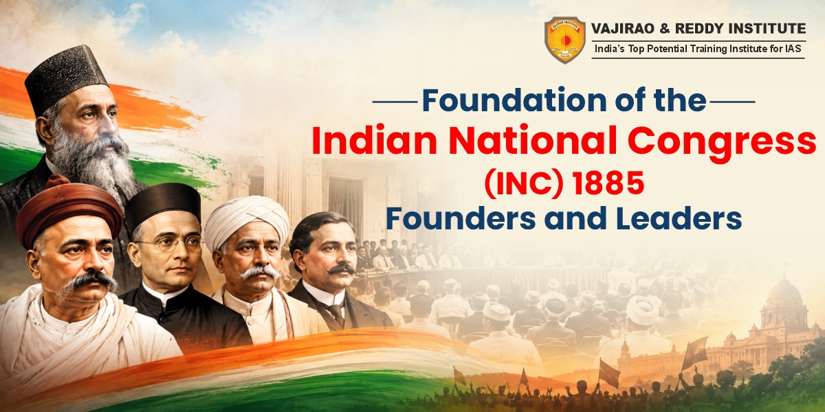Foundation of the Indian National Congress (INC) 1885