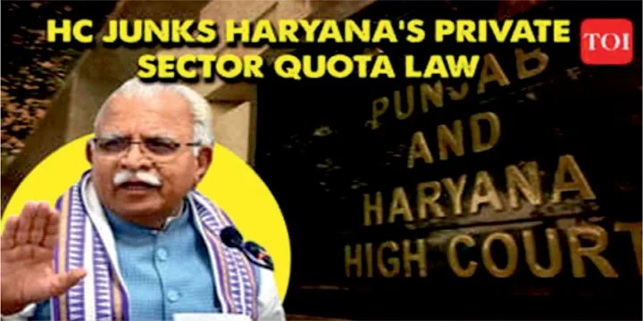 Haryana’s private sector quota