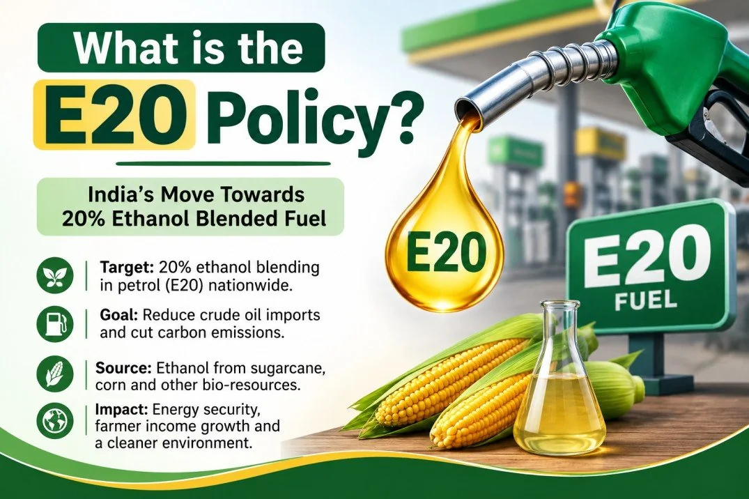 E20 petrol policy explained for UPSC current affairs