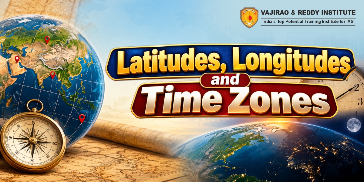 Latitudes, Longitudes and Time Zones