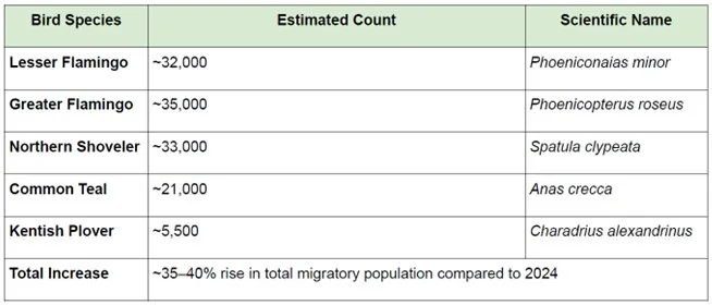 SAMBHAR SEES HUGE SURGE IN MIGRATORY BIRDS explained for UPSC