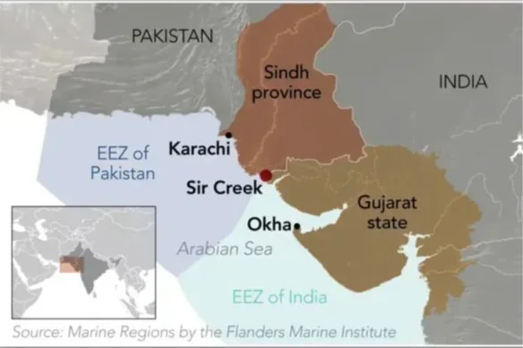 SIR CREEK DISPUTE explained for UPSC
