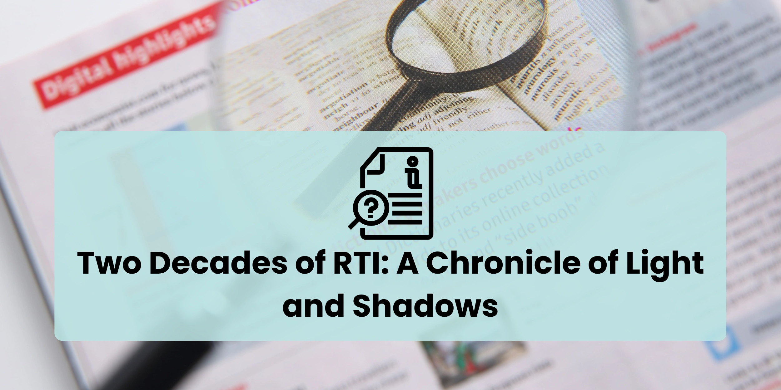 Two Decades of RTI: A Chronicle of Light and Shadows