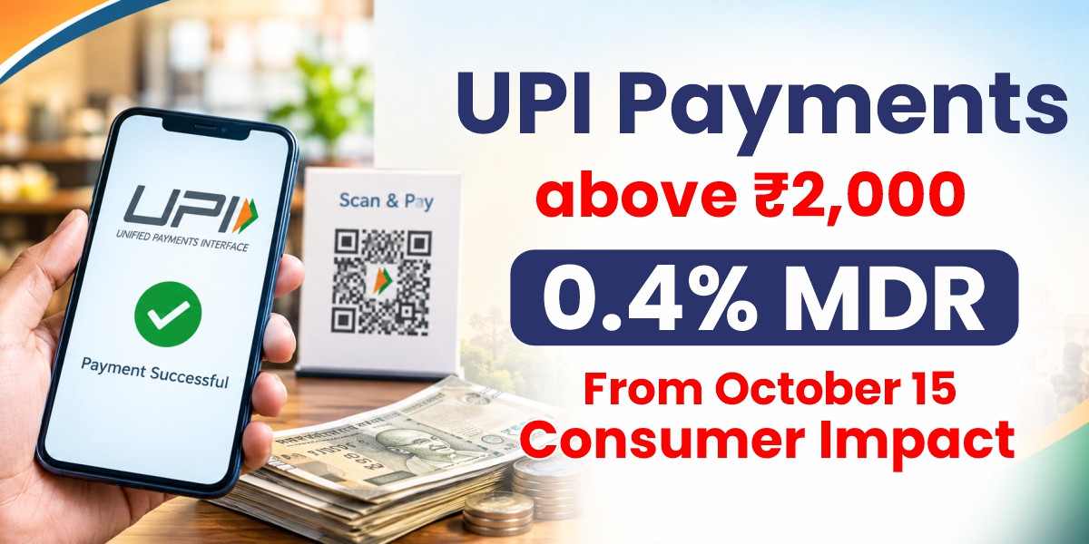 UPI Payments Above ₹2,000: 0.4% MDR From October 15